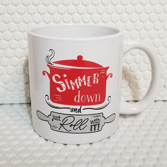 NEW NWT Simmer Down Pot Roll with It Cooking Hot Coffee Cup Mug - Picture 2 of 3